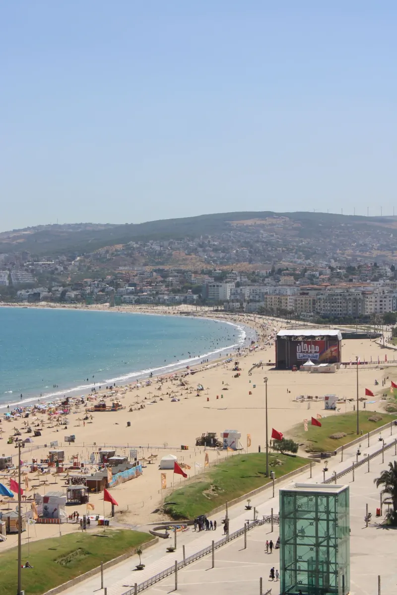 Sweeping view of Agadir beach and waterfront
